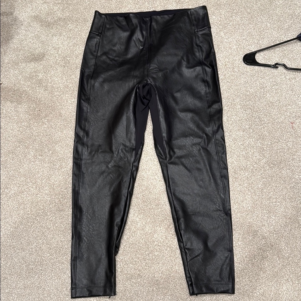 Honeylove Black Faux Leather Leggings